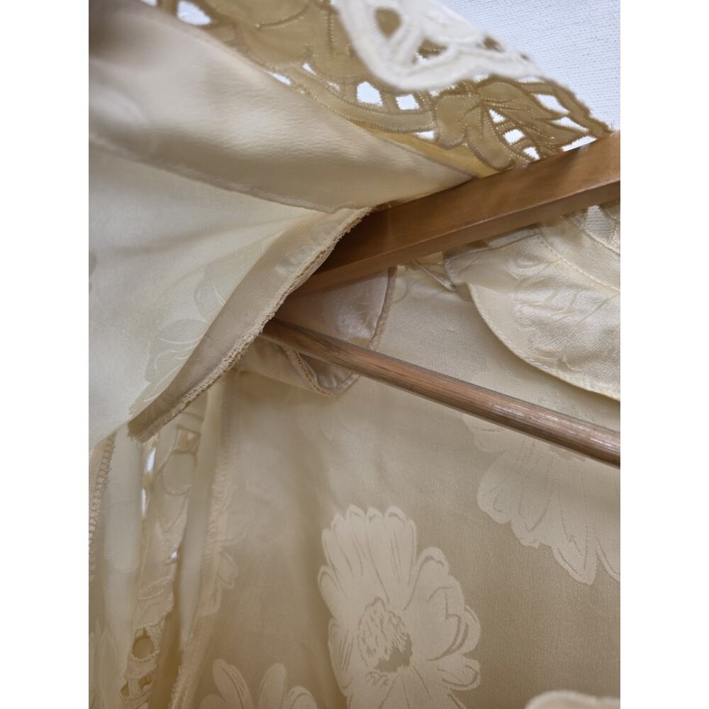 umi collections anne crimmins Ivory Silk Dress Women's Size 14 Vintage - Picture 12 of 13